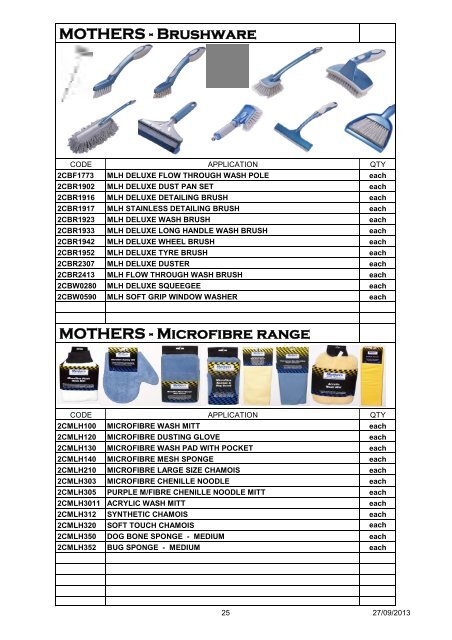 MOTHERS - Brushware - SA Auto Accessories