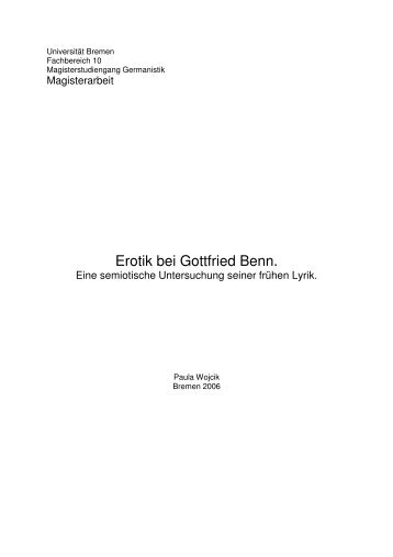 Erotik bei Gottfried Benn. - metaphorik.de