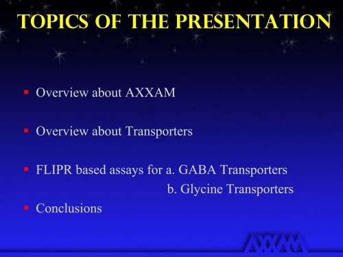 tRANSPORtERS - Molecular Devices