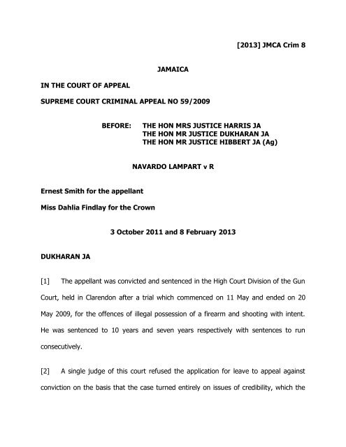 Lampart (Navardo) v R.pdf - The Court of Appeal