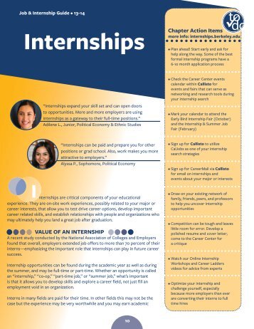 Internships (PDF) - Career Center - University of California, Berkeley