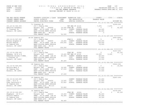 STATE OF NEW YORK 2 0 1 1 ... - City of Hornell