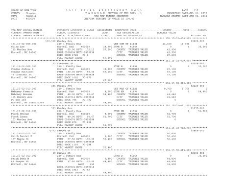 STATE OF NEW YORK 2 0 1 1 ... - City of Hornell