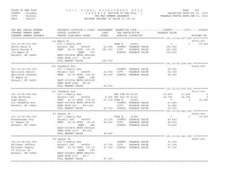 STATE OF NEW YORK 2 0 1 1 ... - City of Hornell