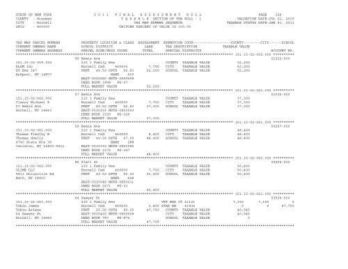 STATE OF NEW YORK 2 0 1 1 ... - City of Hornell