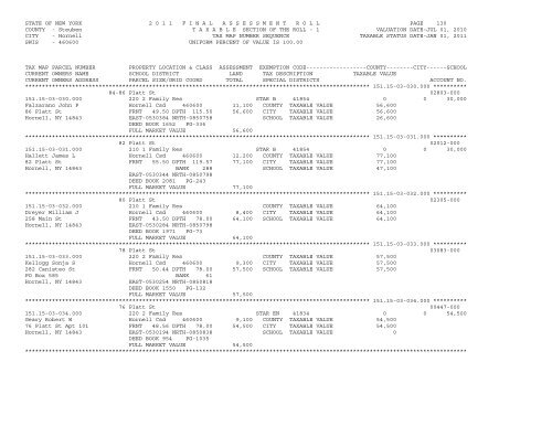 STATE OF NEW YORK 2 0 1 1 ... - City of Hornell