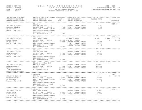 STATE OF NEW YORK 2 0 1 1 ... - City of Hornell