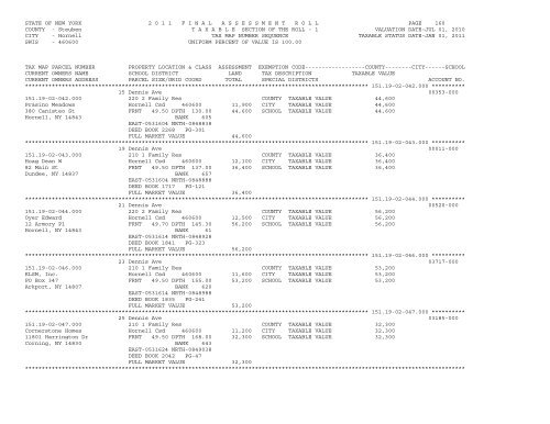 STATE OF NEW YORK 2 0 1 1 ... - City of Hornell