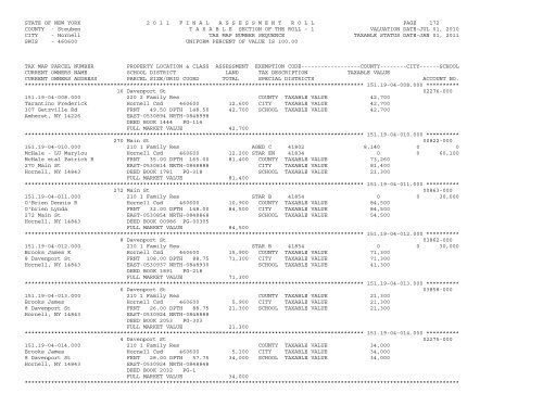 STATE OF NEW YORK 2 0 1 1 ... - City of Hornell