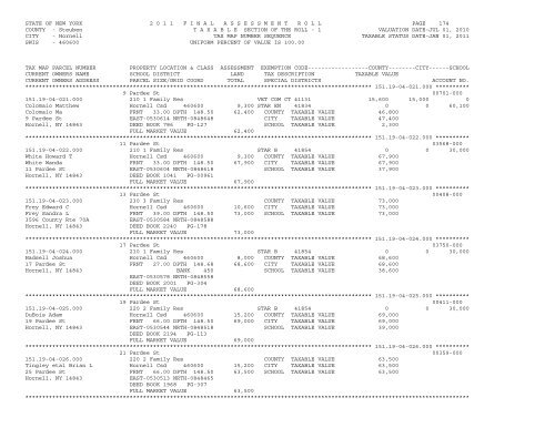 STATE OF NEW YORK 2 0 1 1 ... - City of Hornell