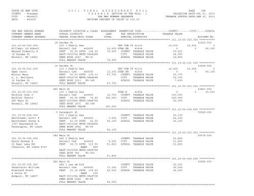 STATE OF NEW YORK 2 0 1 1 ... - City of Hornell