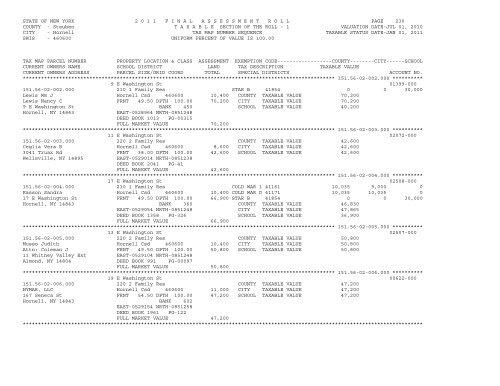 STATE OF NEW YORK 2 0 1 1 ... - City of Hornell