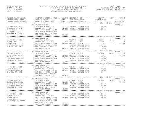 STATE OF NEW YORK 2 0 1 1 ... - City of Hornell