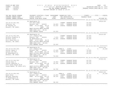 STATE OF NEW YORK 2 0 1 1 ... - City of Hornell