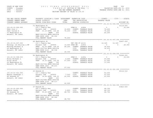 STATE OF NEW YORK 2 0 1 1 ... - City of Hornell