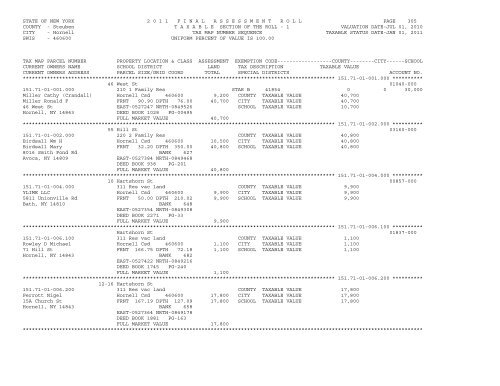 STATE OF NEW YORK 2 0 1 1 ... - City of Hornell