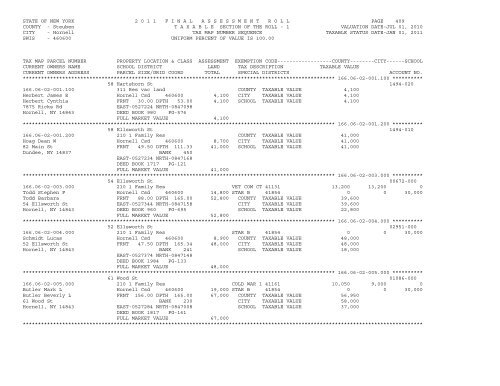 STATE OF NEW YORK 2 0 1 1 ... - City of Hornell