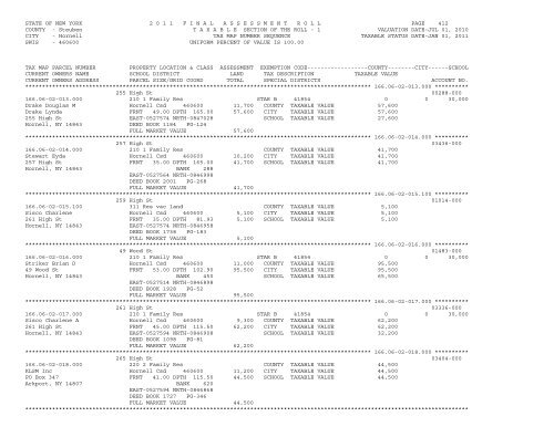 STATE OF NEW YORK 2 0 1 1 ... - City of Hornell