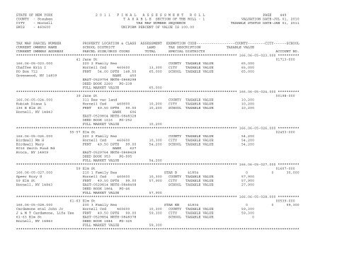 STATE OF NEW YORK 2 0 1 1 ... - City of Hornell