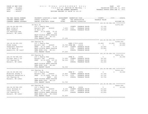 STATE OF NEW YORK 2 0 1 1 ... - City of Hornell