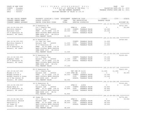 STATE OF NEW YORK 2 0 1 1 ... - City of Hornell