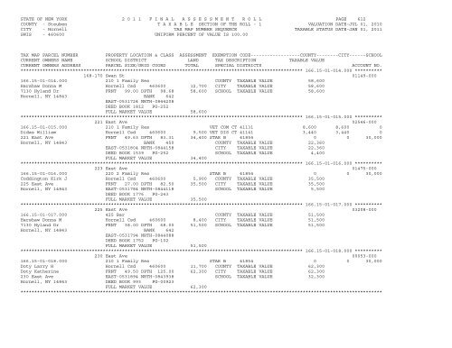 STATE OF NEW YORK 2 0 1 1 ... - City of Hornell