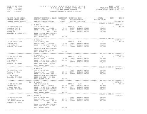 STATE OF NEW YORK 2 0 1 1 ... - City of Hornell