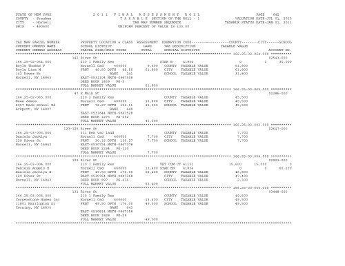 STATE OF NEW YORK 2 0 1 1 ... - City of Hornell