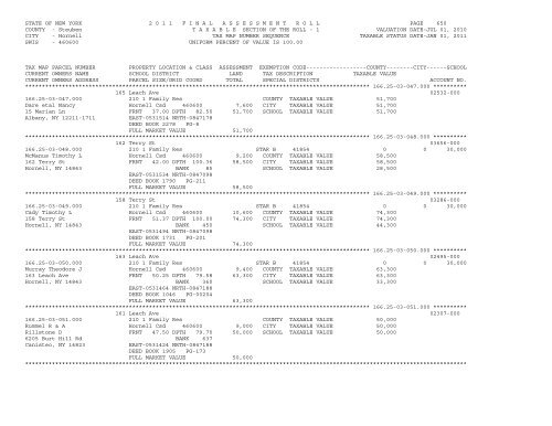 STATE OF NEW YORK 2 0 1 1 ... - City of Hornell