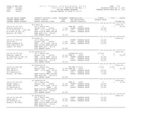 STATE OF NEW YORK 2 0 1 1 ... - City of Hornell