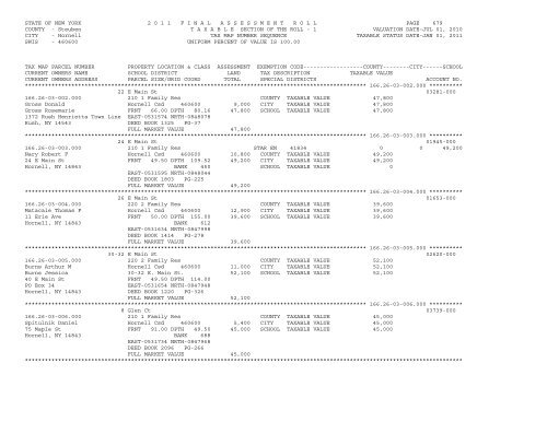 STATE OF NEW YORK 2 0 1 1 ... - City of Hornell