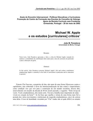Michael W. Apple e os estudos (curriculares) - CurrÃ­culo sem ...