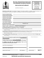 Local Business Tax Receipt Application - City of Sarasota