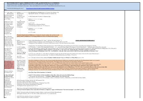 Riddlestown Rockfield Co Limerick Blennerhassett Family Tree Riddlestown Rockfield Co Limerick Blennerhassett Family Tree