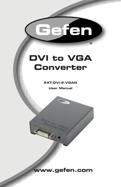 DVI to VGA Converter - Gefen