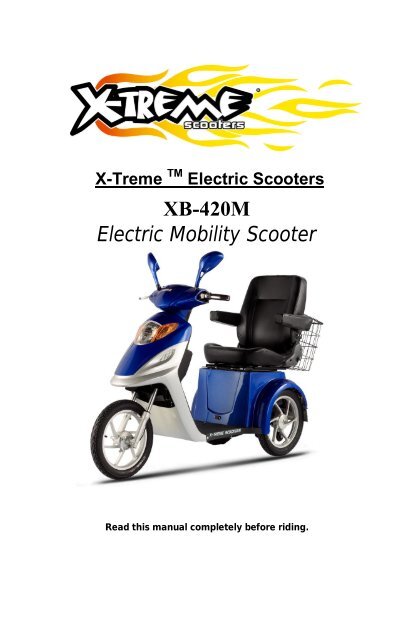 Xb 4m Electric Mobility Scooter X Treme