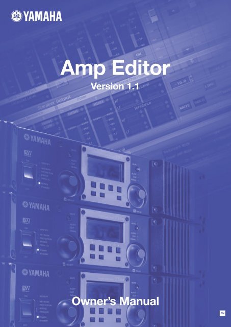 Amp Editor Owner's Manual - Yamaha Commercial Audio