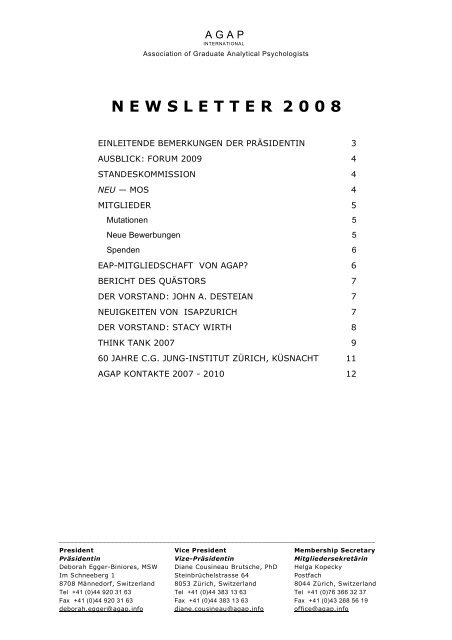 AGAP Newsletter 2008_Deutsch 2_2