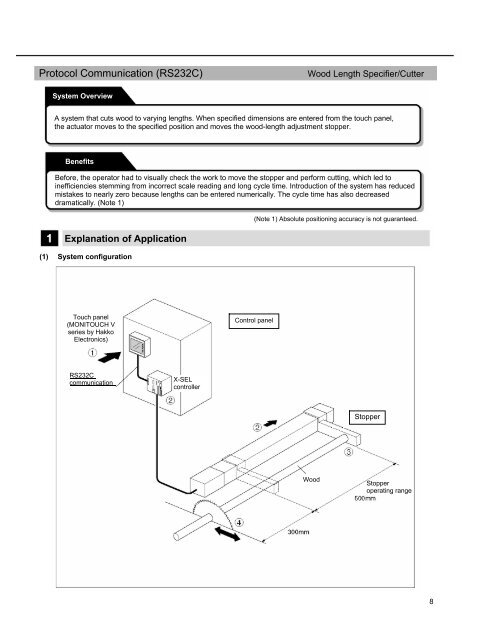 Examples of Automation X-SEL Serial Communication 2 - IGAS