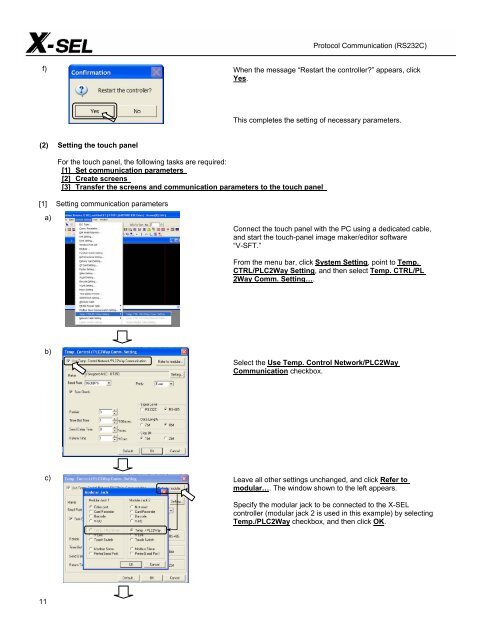 Examples of Automation X-SEL Serial Communication 2 - IGAS