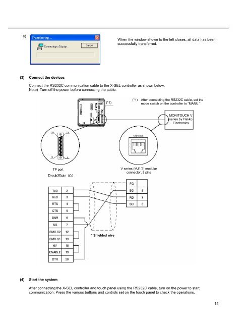 Examples of Automation X-SEL Serial Communication 2 - IGAS