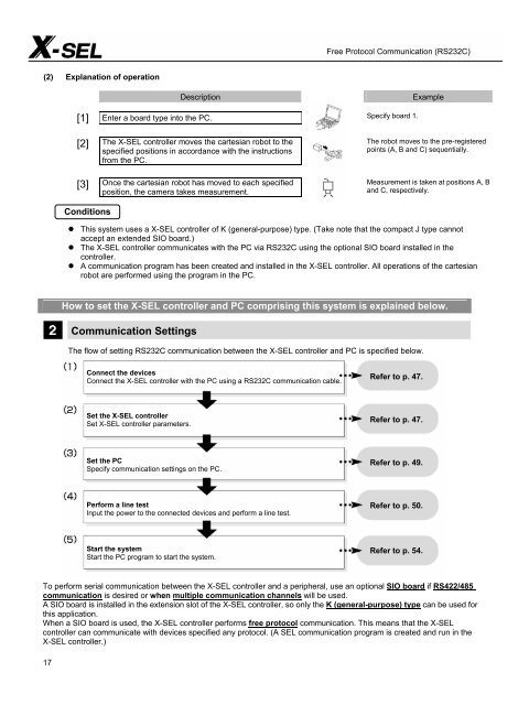 Examples of Automation X-SEL Serial Communication 2 - IGAS