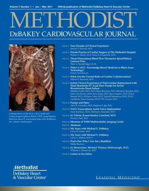 DeBAKEy CARDIOvASCuLAR JOuRNAL - Methodist Hospital