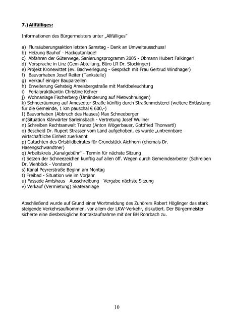 2. Sitzung (230 KB) - .PDF - Marktgemeinde Putzleinsdorf
