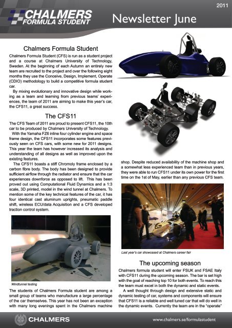 Newsletter June - Formula Student