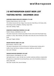 jd wetherspoon guest beer list tasting notes - december ... - Real Ale