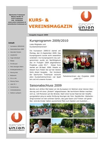 Kursmagazin_August_2.. - Union Traismauer