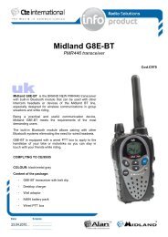 Midland G8E-BT PMR446 transceiver - Thiecom