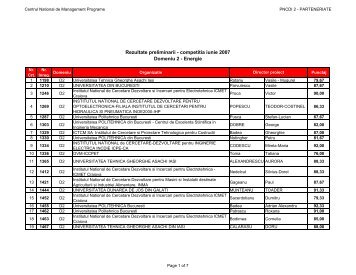 rezultate preliminarii evaluare