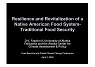 Resilience and Revitalization of a Native American Food System ...